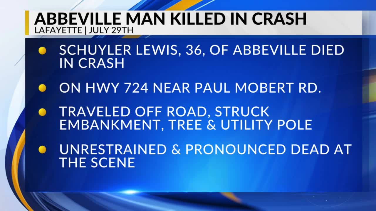 Fatal crash claims life of driver in Lafayette Parish – KLFY.com
