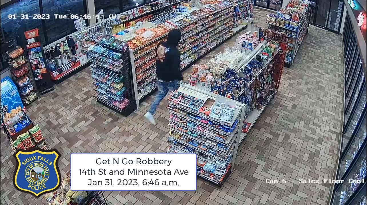 Sioux Falls police release surveillance video of Get’N’Go robbery ...