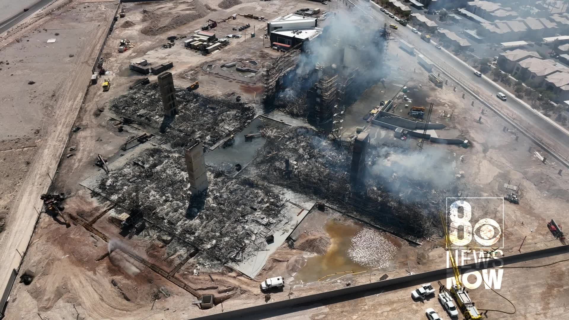 Southwest Las Vegas valley fire aftermath – KLAS
