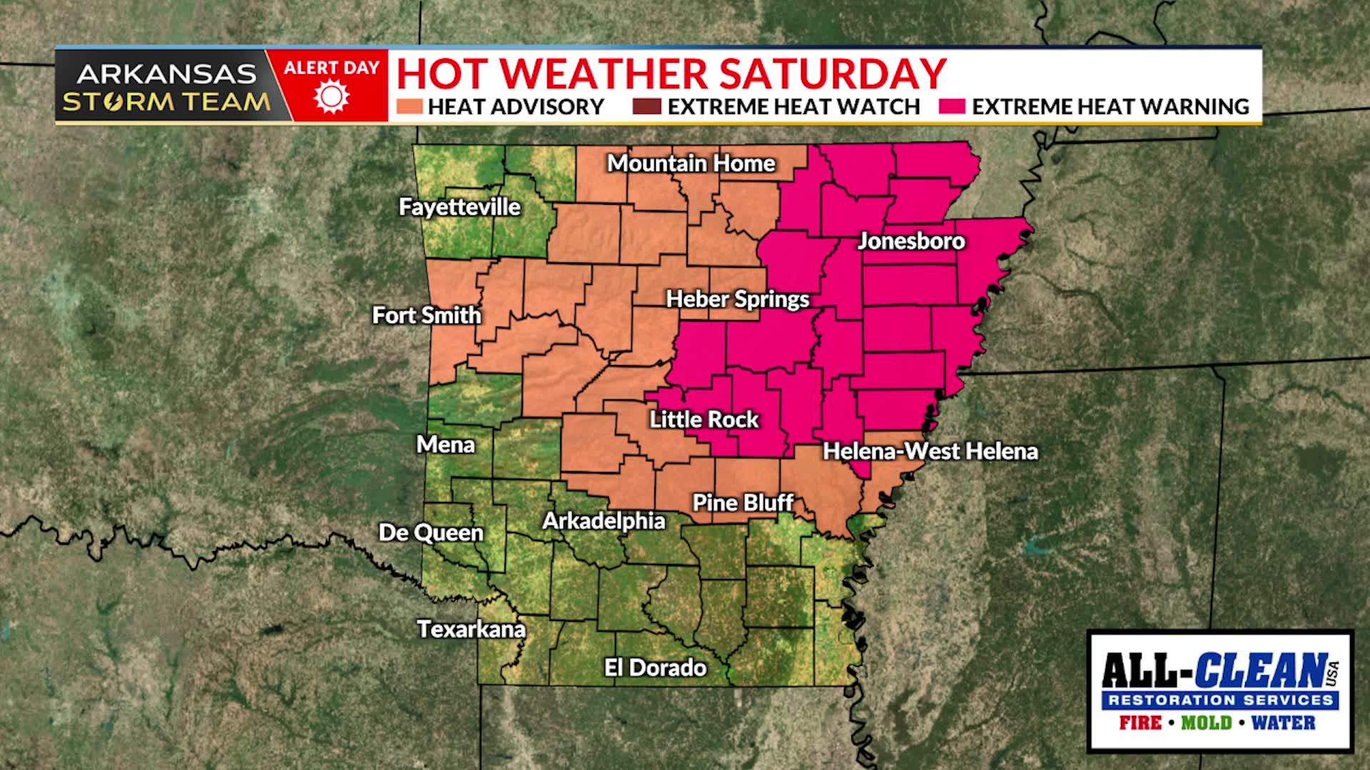 Arkansas Storm Team Alert Day Issued for Extreme Heat – KLRT – FOX16.com