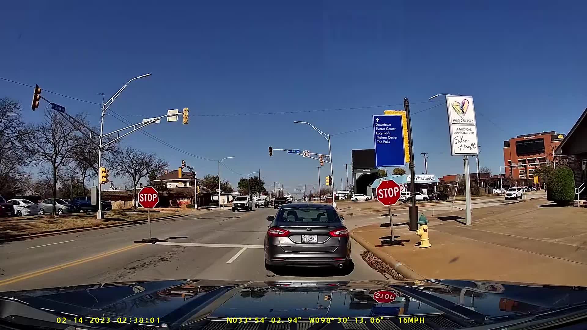 Dashcam captures electricity jumping on power line