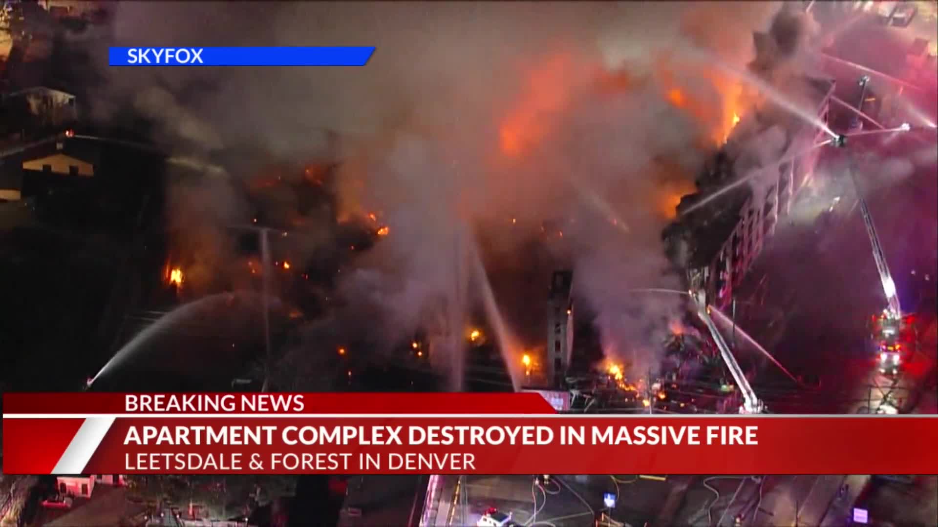 Firefighter injured in Denver five-alarm fire, building engulfed in ...
